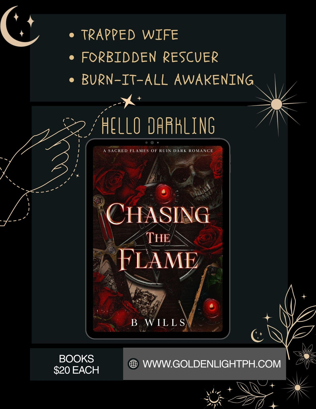 Chasing the Flame — Stenciled Sprayed Edge Edition